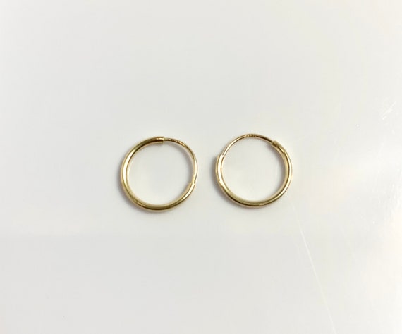 Euro Hoop Earrings 14k Gold 2175