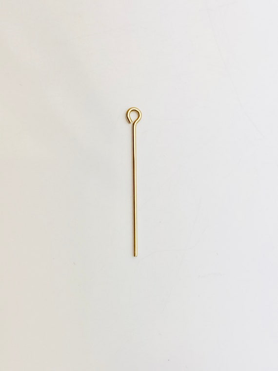 14k gold filled, eye pin, 329C - 1.00 (14KGF)  Eye pins, 029 “X1”  24 gauge wire, 14k gold filled