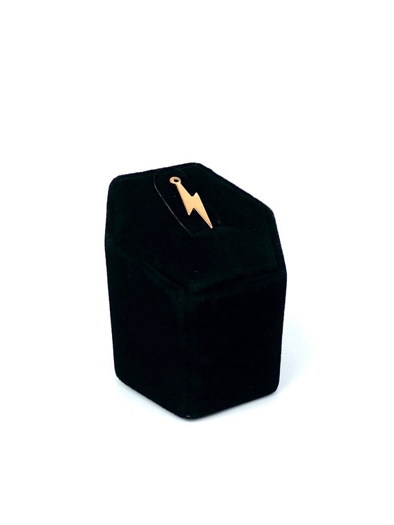 14KRGF Lightning Bolt Charm, 14K Rose Gold Charm