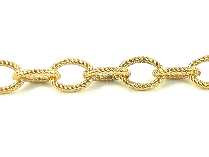 14KGF 4.2mm Screw Wire Cable Chain 14K Gold Filled 14K Gold image 1
