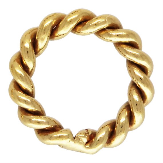 20.5ga Twisted Jump Ring, 0.76x4mm, 14k Gold Filled, Sterling Silver. #4004460CT