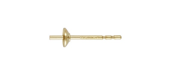 3.0mm Pearl Cup w/DN Post GP, 14k gold filled. Made in USA. #4005981