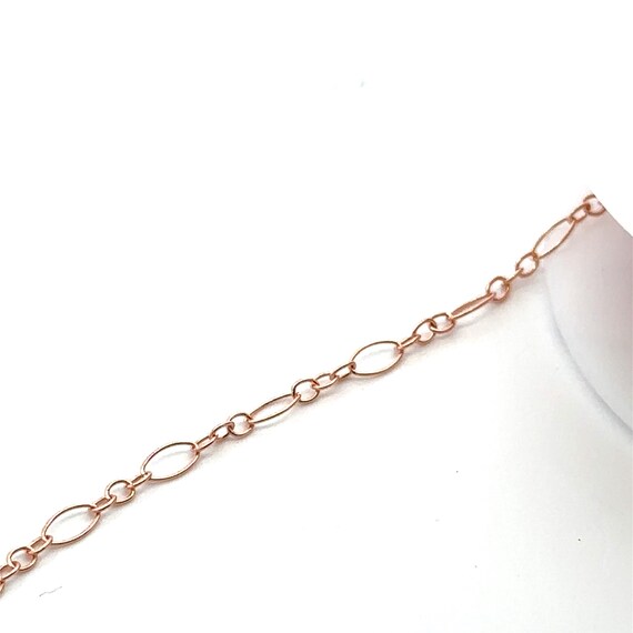 Rose Gold filled 2.3MM Tiny Oval Long & Short Chain, SKU#17SM801