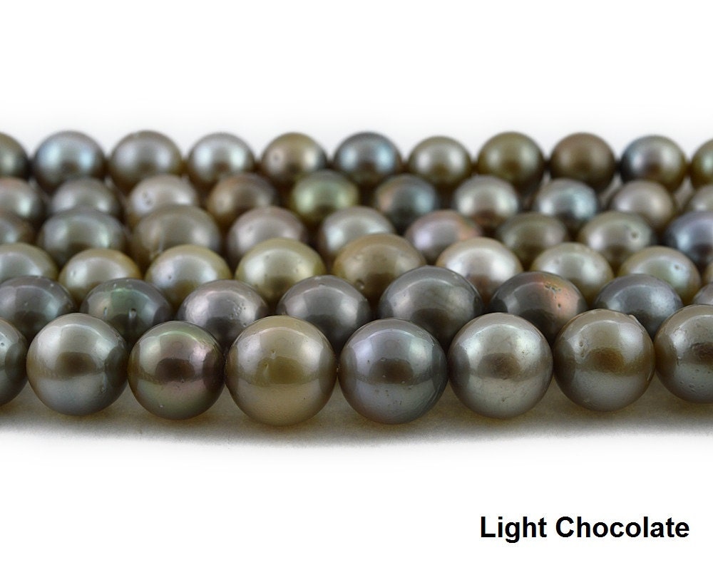 Tahitian Pearl Necklace, Rikitea Pearls, AA Quality, 10mm to 14mm round ...