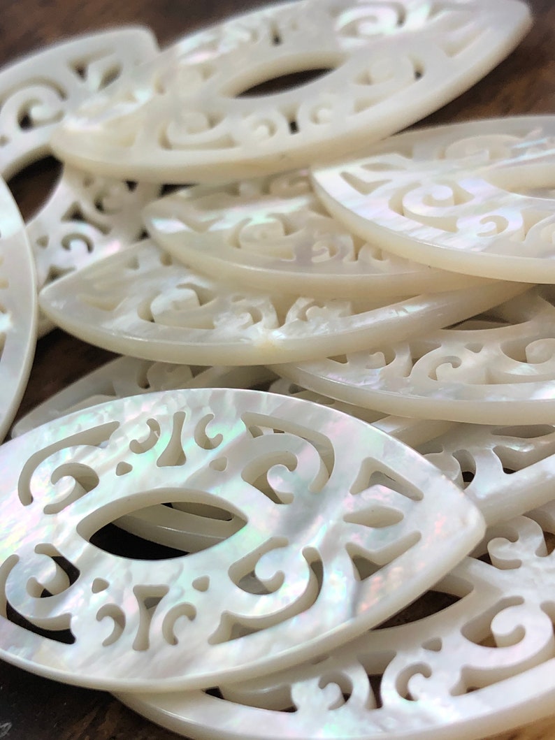 White South Sea Mother Of Pearl Beads Sku#M526