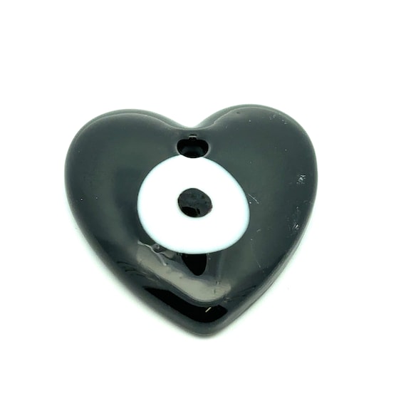 Evil eye, heart shaped bead, SKU#M3407