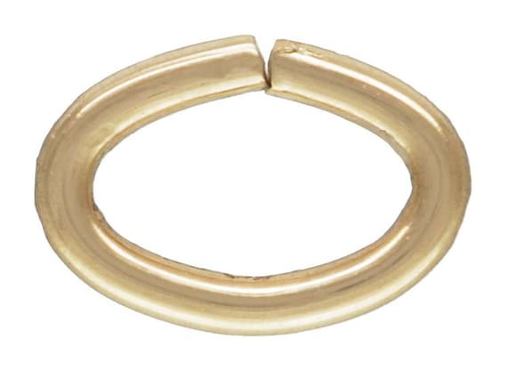 Oval Jump Ring 22ga 0.64x3.0x4.6mm, 14k gold filled. Made in USA. #4004425OV