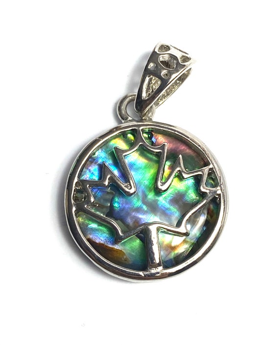 Leaf abalone mother of pearl pendant, SKU#M994