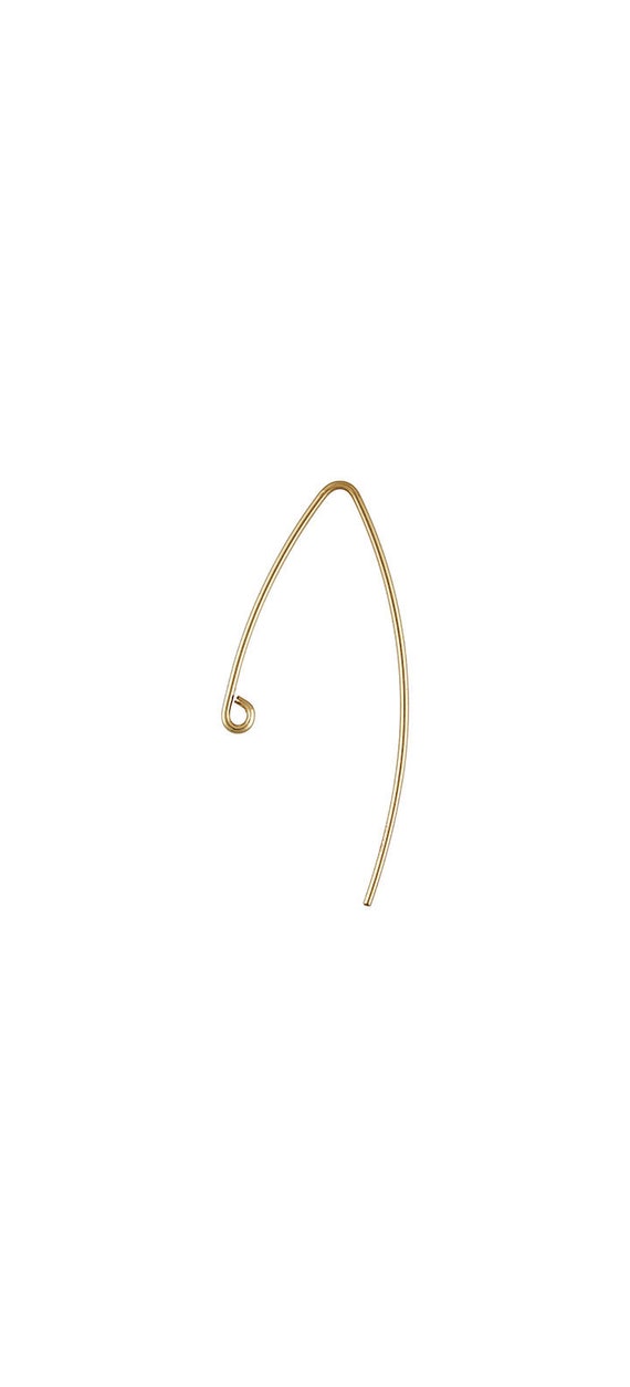 V Shape Ear Wire .030" (.76mm),  14k gold filled. Made in USA. #4006455