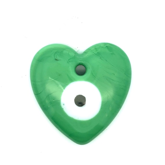 Evil eye, Heart shaped bead, SKU#M3410