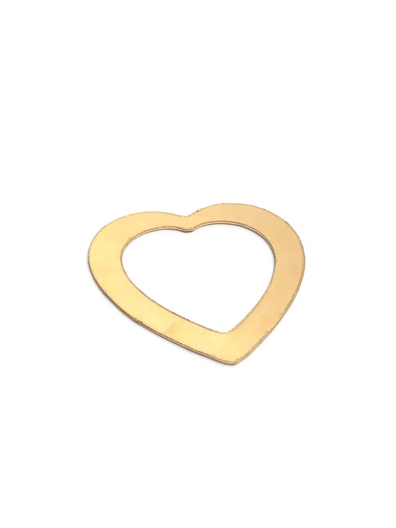 14KGF heart disc, 14K gold filled disc , Sku #2439