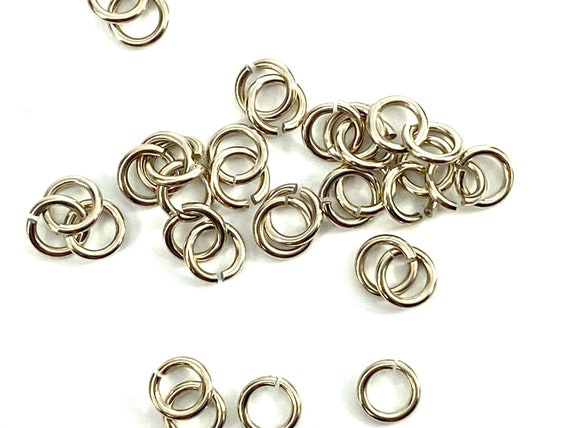 14K Solid White Gold 5mm Jump Ring, Sku#12-41-6