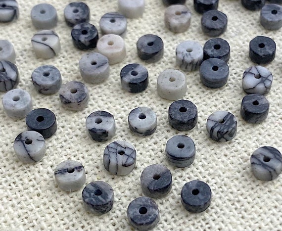 Black Net Jasper Bead