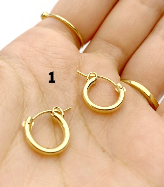 14k Gold Filled Euro Wire Hoop Earrings - 5 Sizes Available