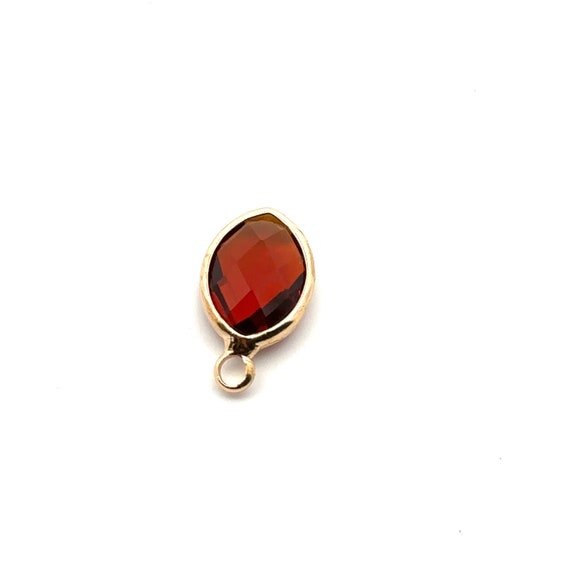 Orange crystal charm M2156