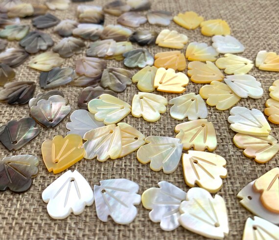 Mother of Pearl Leaf Charm