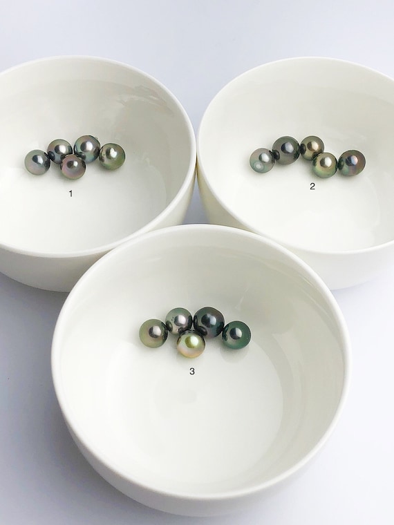 5 Pearls - Multicolor Tahitian Peacock Drop Shape Loose Pearls - A+ Quality - 12 to 14.9mm (#534 No. 1-3)