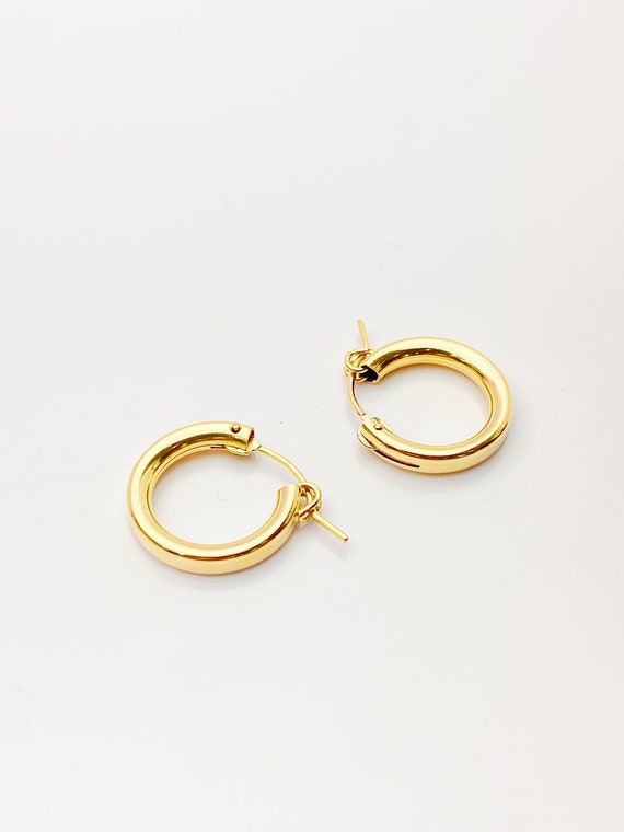 Gold Filled Small Hoop Earrings, 14k GF, 14k gold fill Sku # 120 CZ 000