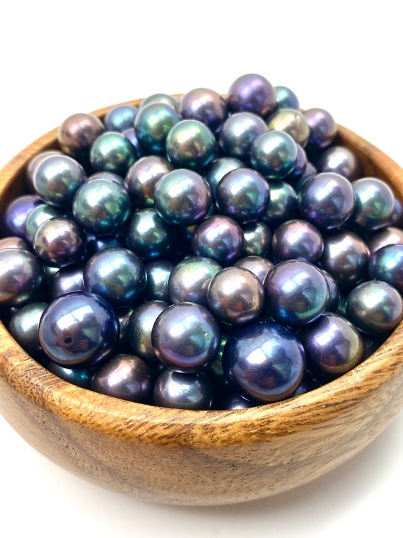 Lustrous Purple Edison Pearls, Round,10-11mm, AAA (897)