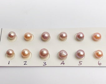 6-7mm Pairs Edison Matched Pearls, AA, Near Round, Natural Color (596)