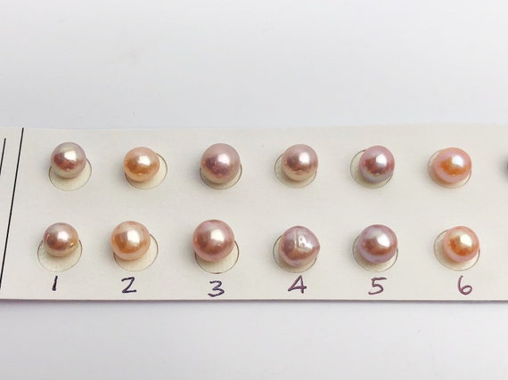 6-7mm Pairs Edison Matched Pearls, AA, Near Round, Natural Color (596)