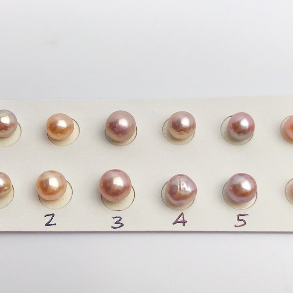 6-7mm Pairs Edison Matched Pearls, AA, Near Round, Natural Color (596)