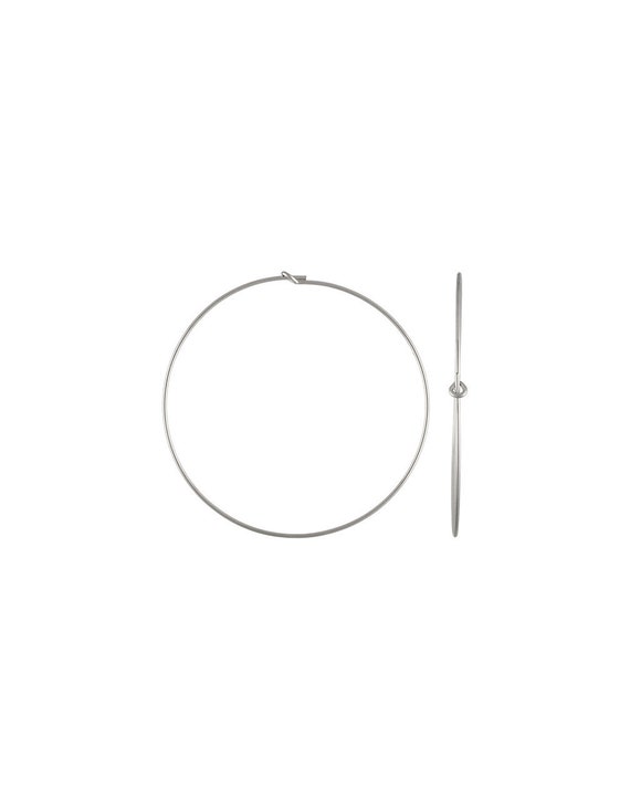 70x45.0mm Wire Beading Hoop AT, Sterling Silver. Made in USA. #5011810