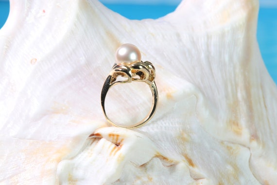 14K Gold Pearl Ring Setting  (JPR-754)