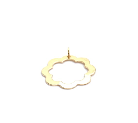 14KGF Flower Charm , Sku#2338C