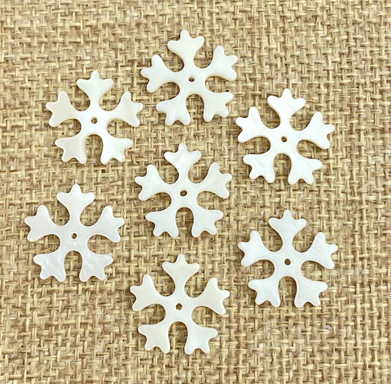 Mother of Pearl Snowflake Charm