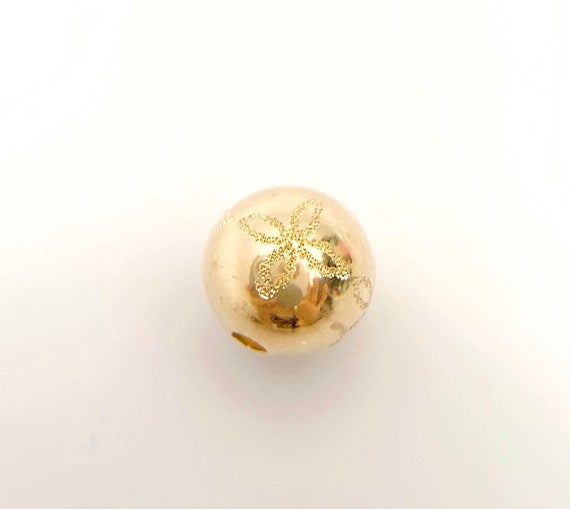 14k Gold Filled 8.0mm Stardust Flower Bead 1.8mm Hole (4004780S4F)