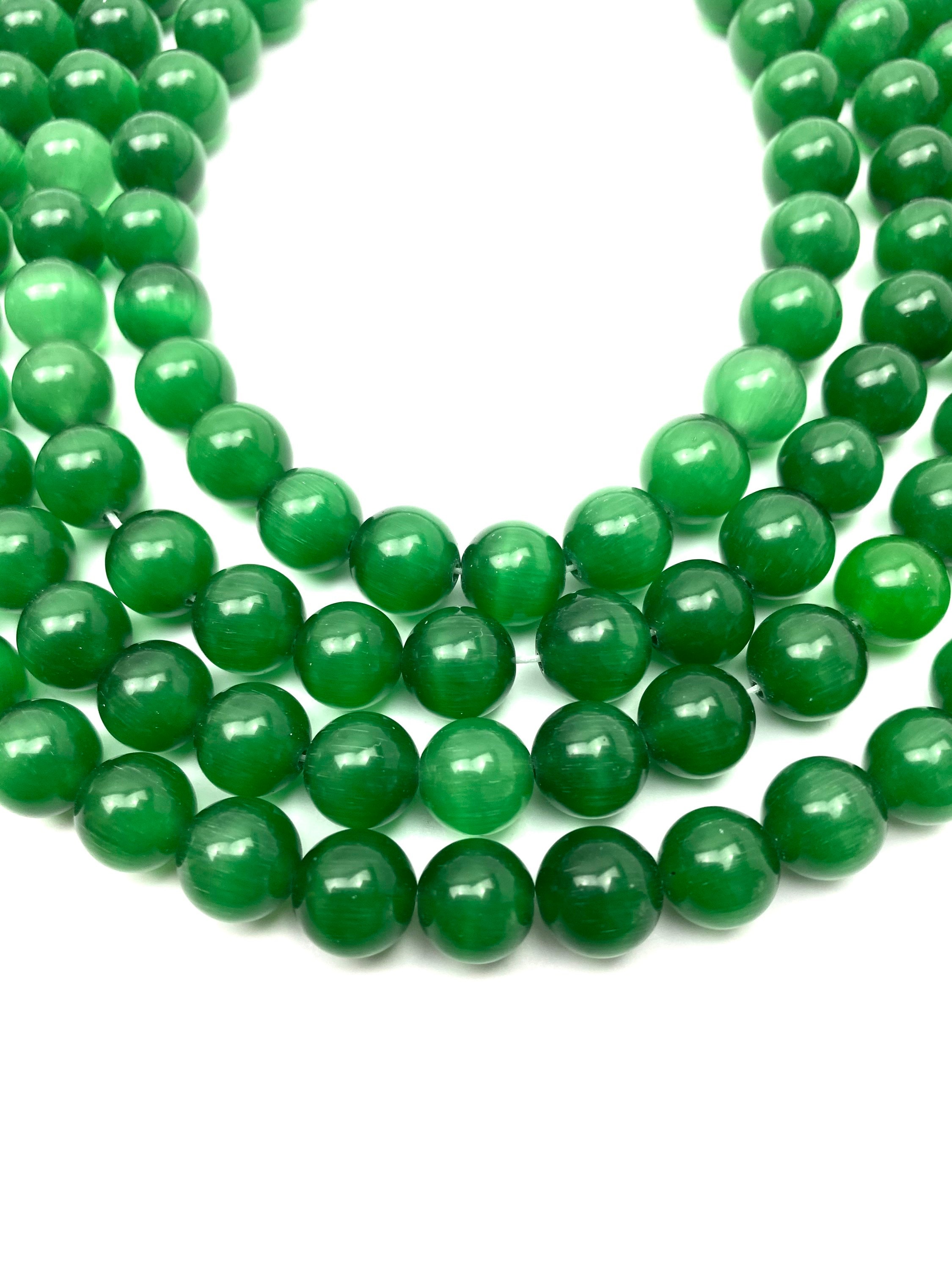 Emerald Color Changing Jade Bead Strand SKU C16 | Etsy