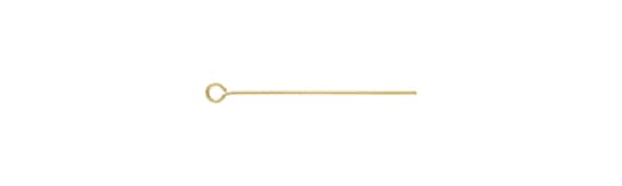 Eyepin 24ga .020x1.0"(0.50x25.4mm), 14k gold filled. Made in USA. #4005464