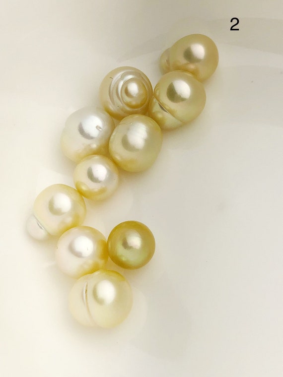 10 perles - Perles de de de SouthSea de Birmanie - couleur naturelle - 9 à 13mm (#530 n ° 1-6) b85133 10 perles - Perles de de de SouthSea de Birmanie - couleur naturelle - 9 à 13mm (#530 n ° 1-6) b85133