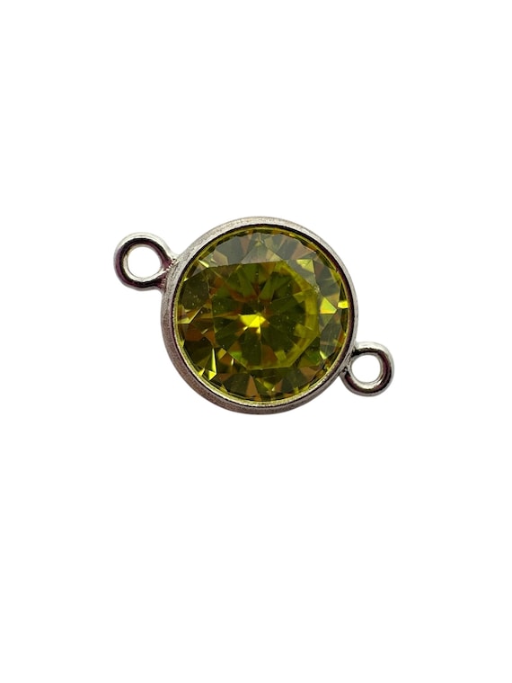 6mm 3A cubic zirconia bezel connector