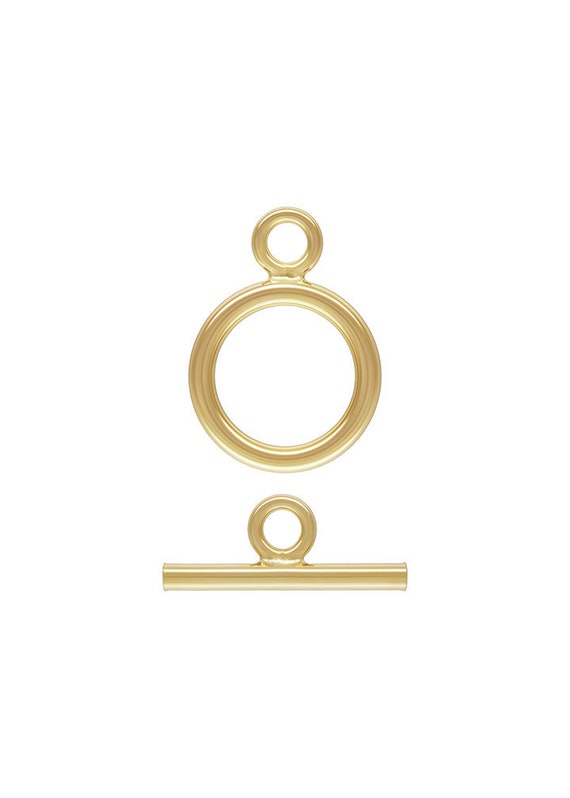9mm Ring Toggle Set (1.3mm wire) GP, 14k gold filled. Made in USA. #4002032SET