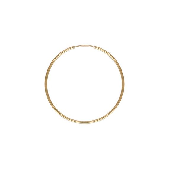 1.25x38mm Endless Hoop, 14k gold filled. Made in USA. #4011740
