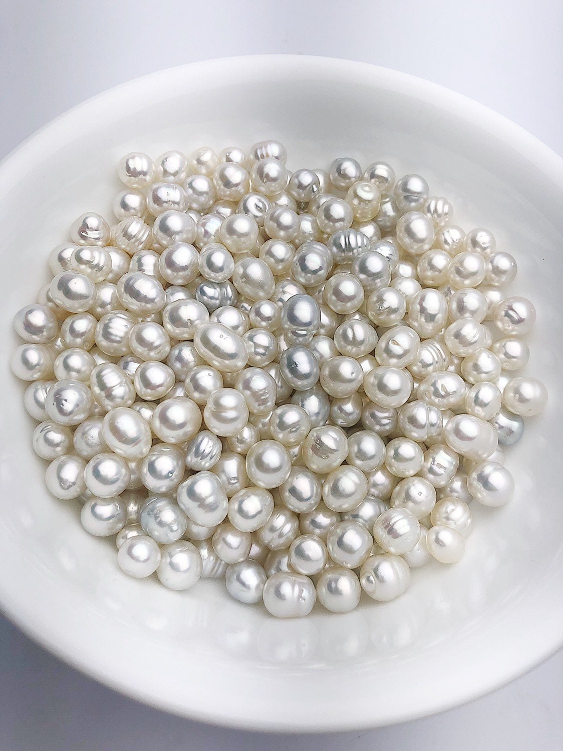 White South Sea Loose Pearls, Australia, Drops/Ovals, 9mm, AA Quality
