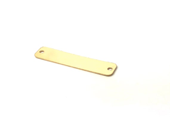 Beautiful Flat 14KGF disc , name plate , 14K gold fill , Sku #2513