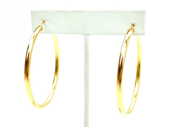 14KGF Hoop earrings , Sku#120 C-Z 4 GF