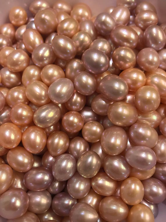 9-9.9mm AAA Quality, Edison pearls, Natural Color, Drop shapes