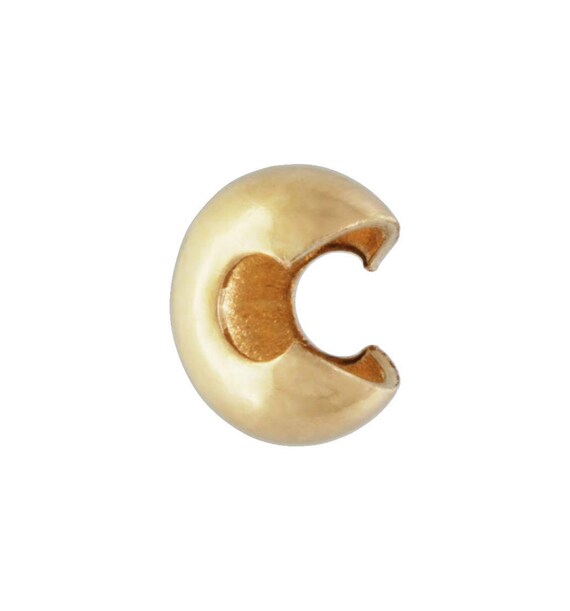 2.5mm Crimp Cover, 14k gold filled. Made in USA. #4004825CCB100
