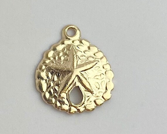 14k Gold Filled Sand Dollar Charm