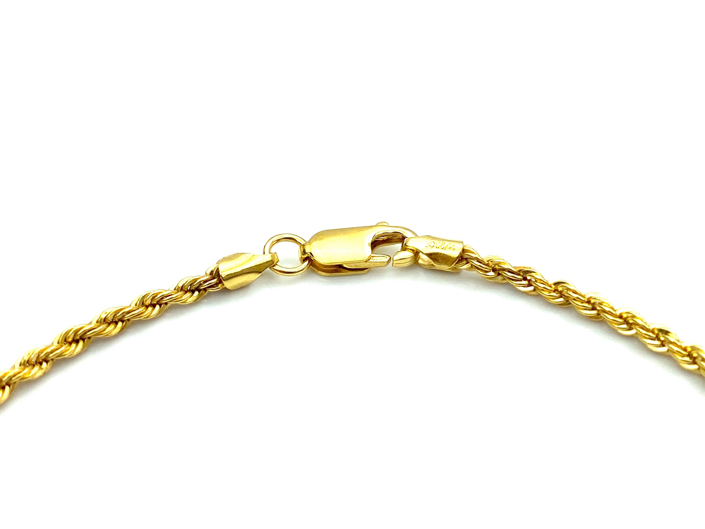 2.5mm French Rope Chain Necklace 16” 18” 20” 22” 24” , Gold Filled