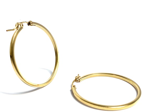 Ravishing 14KGF 1mm Hoop Earrings, 14K Gold Filled, 14K Gold Fill