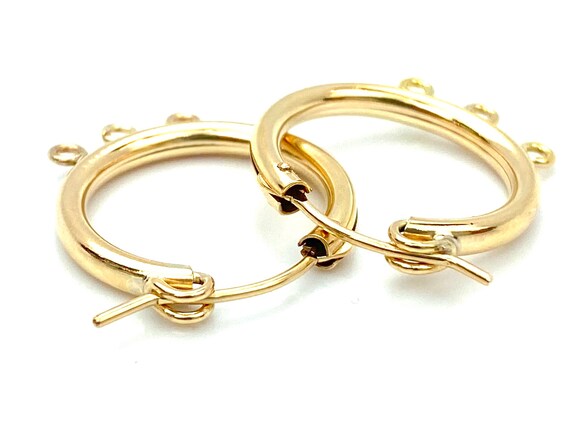 14KGF Hoops w/ 3 JR , Sku#0/90 C-0 W/3 JR GF