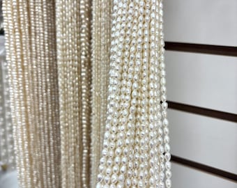 3x6mm Freshwater Pearl Strand (1), Special Sale, 16” Strand