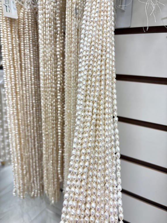 3x6mm Freshwater Pearl Strand (1), Special Sale, 16” Strand
