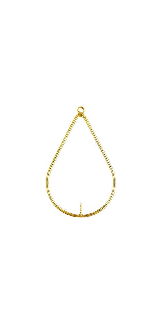 38x25mm Teardrop Drop w/ 0.6x4.0mm, 14k gold filled. Made in USA. #4003508P