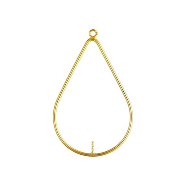 38x25mm Teardrop Drop w/ 0.6x4.0mm, 14k gold filled. Made in USA. #4003508P